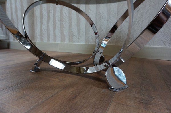 Knut Hesterberg chrome smoked glass round Coffee Table, vintage glazen salontafel-00004